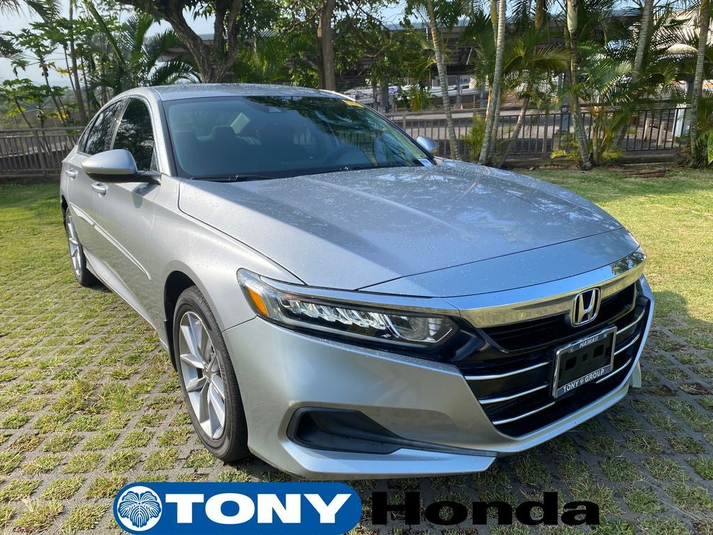 2021 Honda Accord LX in Lunar Silver Metallic — front three-quarter view
