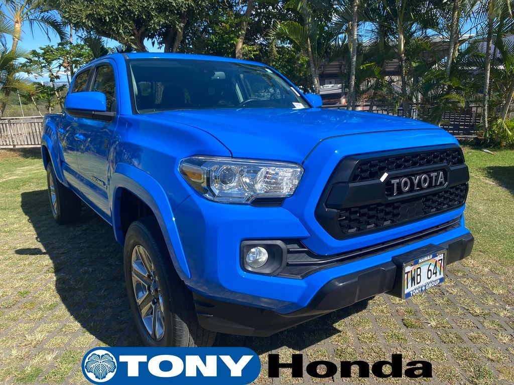 2019 Toyota Tacoma SR5 V6 in Blue — front three-quarter view