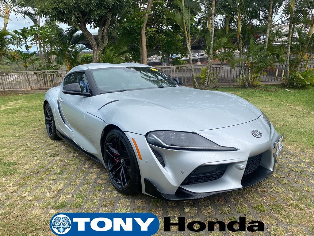 2022 Toyota Supra 3.0 in Silver — front three-quarter view