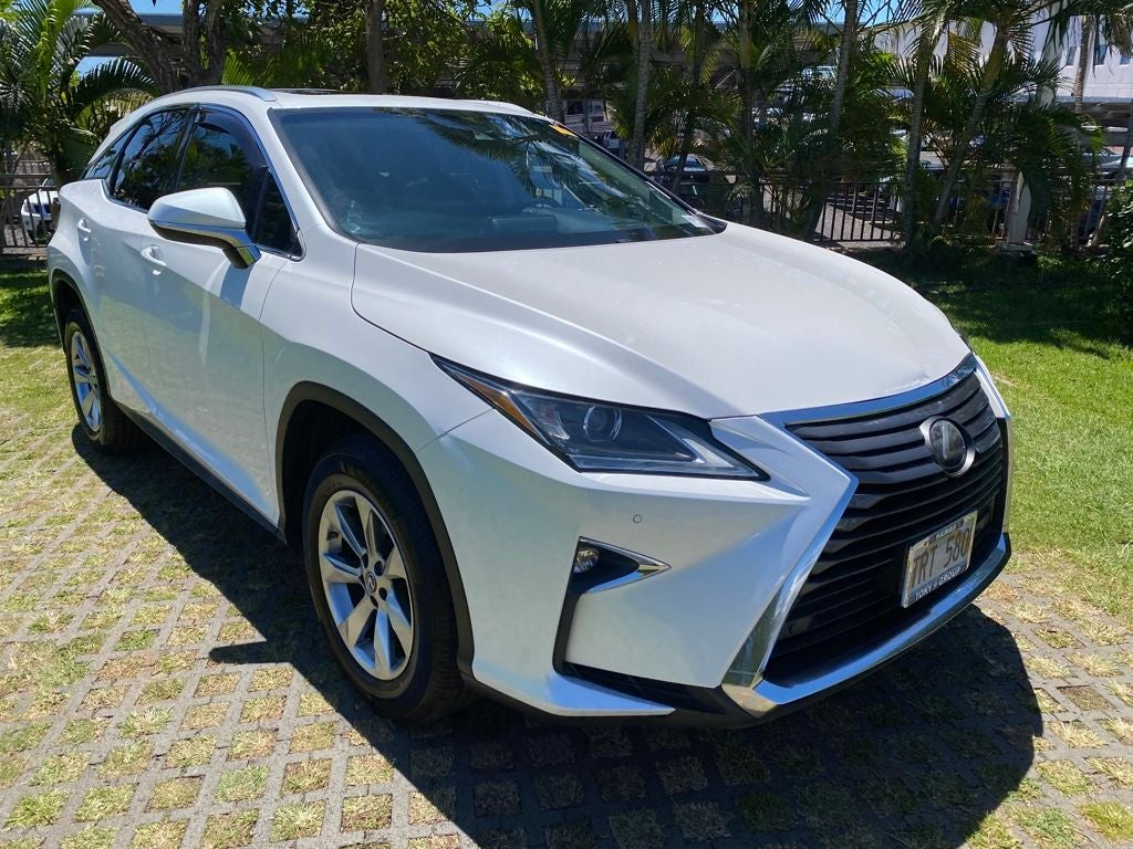 2018 Lexus RX 350 F Sport in White — front three-quarter view