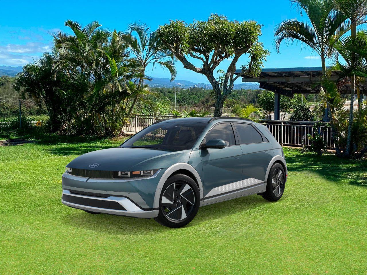2026 Hyundai IONIQ 5 Limited in Digital Teal — front three-quarter view