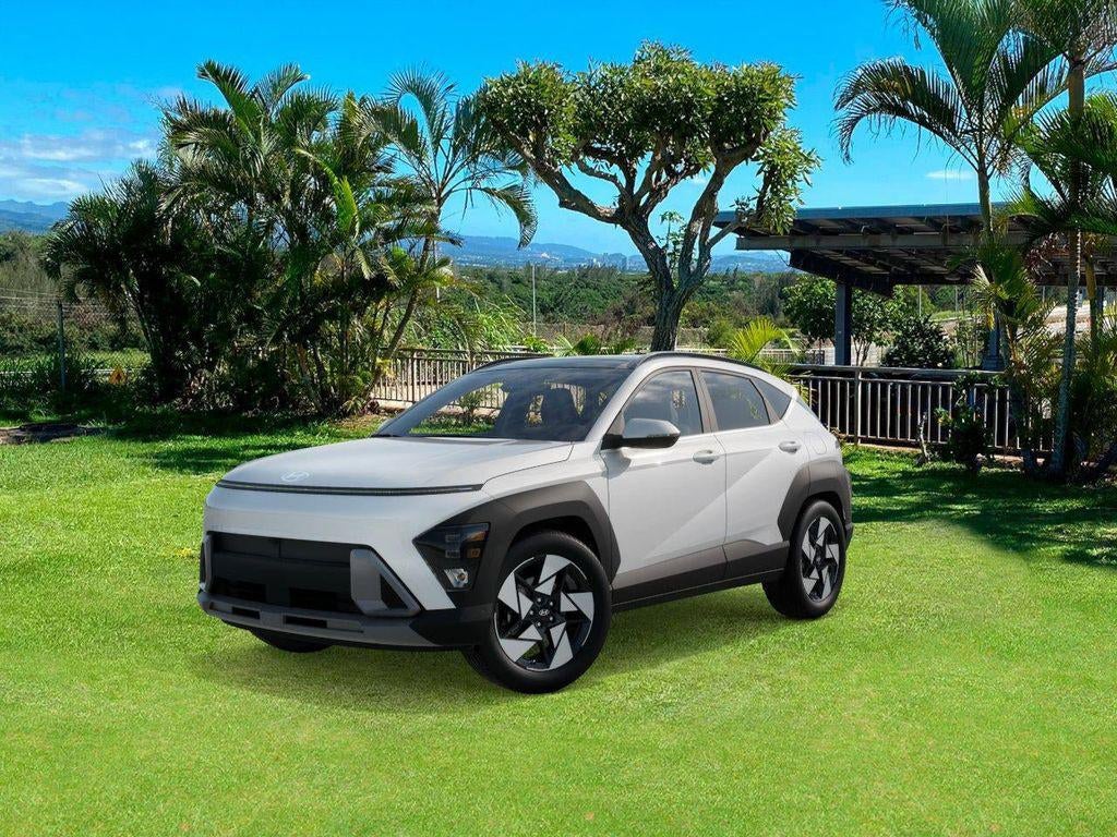 2026 Hyundai KONA Limited AWD in Atlas White — front three-quarter view