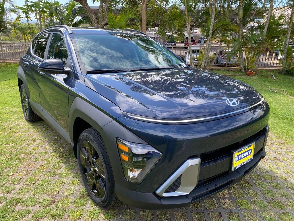 2026 Hyundai KONA SEL Sport FWD in Denim Blue Pearl — front three-quarter view