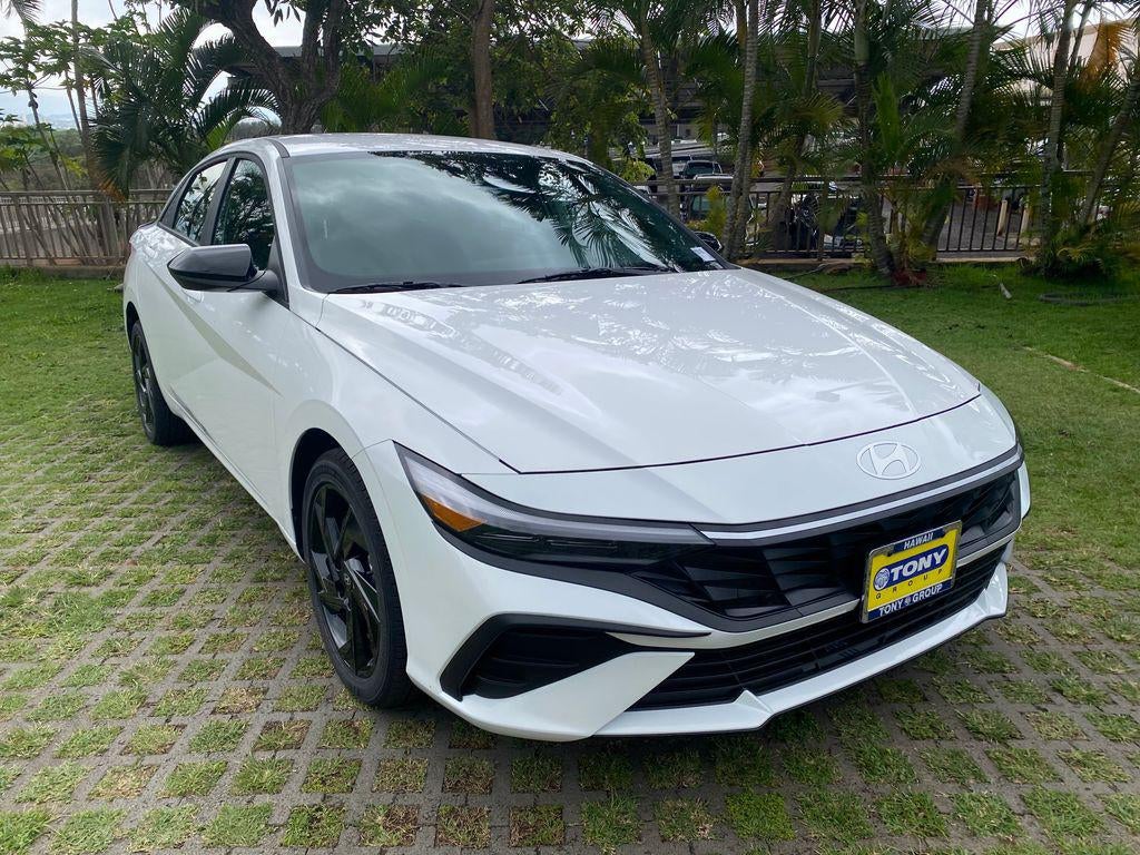 2026 Hyundai ELANTRA SEL Sport in Serenity White Pearl — front three-quarter view