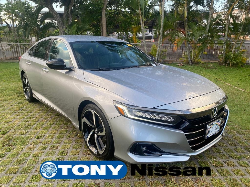 2022 Honda Accord Sport in Silver — front three-quarter view