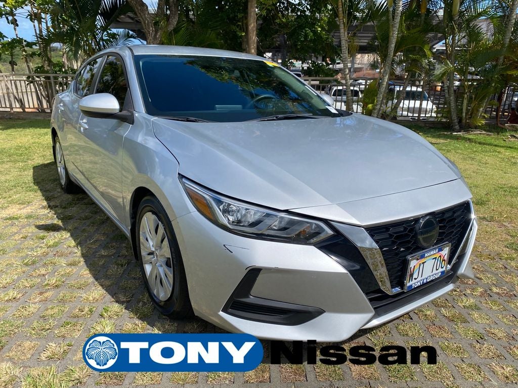 2020 Nissan Sentra S in Brilliant Silver Metallic — front three-quarter view