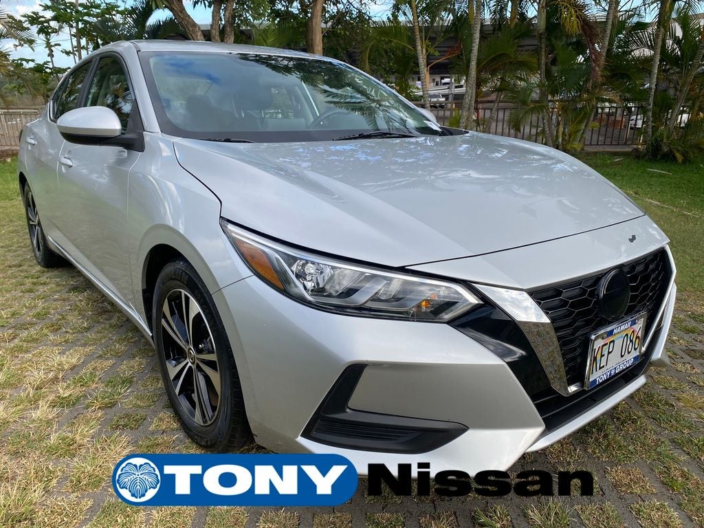 2022 Nissan Sentra SV in Brilliant Silver Metallic — front three-quarter view